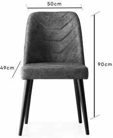 Set de scaune de sufragerie Dallas Anthracite, 4buc.