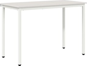 vidaXL Masă de dining Alb 110 x 55 x 75 cm Lemn de pin masiv