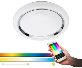 Eglo CAPASSO-C 33254-LED Plafonieră LED RGBW dimabilă, 17W, 230V, Ø34 cm