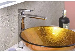 Baterie argintiu-lucios pentru chiuvetă înaltă Spy – Sapho