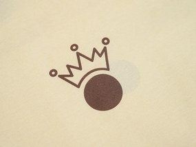 Lenjerie de pat din bumbac CROWN LOVE FOR bej Dimensiune lenjerie de pat: 70 x 90 cm | 140 x 200 cm