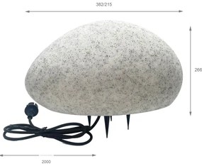 Lampă decorativă de exterior LUMISTONE, 1xE27/15W/230V, IP65, Ø 38 cm