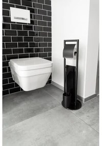 WENKO 24982800 - Set WC RAVINA 20x70 cm inox/negru