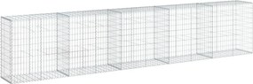 vidaXL Coș gabion cu capac, 500x50x100 cm, fier galvanizat