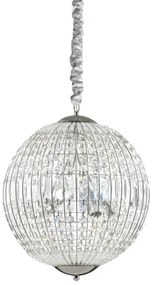 Lustră LED de cristal pe lanț Ideal Lux LUXOR 6xG9/3W/230V d. 40 cm transparent