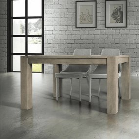 MASA ROVERE - EXTENSIBILA LEMN MASIV - PATINAT TORTORA - 160 CM / 90 CM / H 77