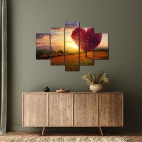 Tablou cu copaci în forma de inimă (150x105 cm)