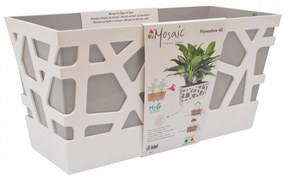 Jardiniera de plastic Mozaic, interior   exterior.40 x 17 x 20 cm