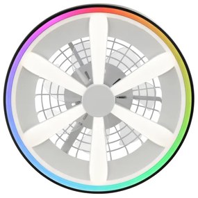 Ventilator LED RGBW de tavan cu lumină Brilliant GAIANO LED/48W/230V negru + telecomandă