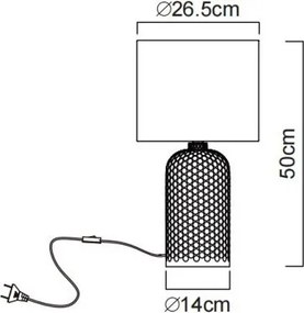 Globo 21735R - Lampă de masă SOFIE 1xE27/60W/230V roșie