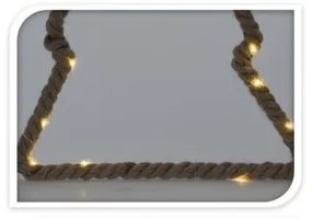 Decorațiune luminoasă suspendată Brad, 28 x 22,5x 1,5 cm, 15 LED, alb cald