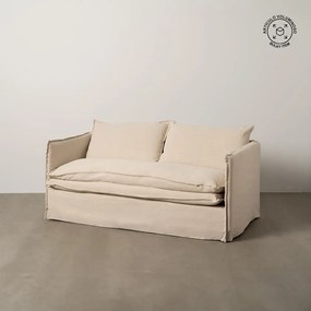 Canapea crem cu tapițerie din in 180 cm – Ixia