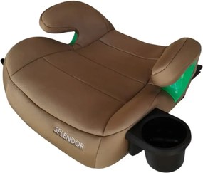 Inaltator auto XXL cu ISOFIX si suport pahar NOVOKIDS Splend'or Edition HF-02, R129 i-Size, 125-150 cm, Crem Bej
