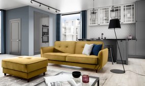Canapea tapitata, extensibila, cu spatiu pentru depozitare, 220x83x90 cm, Bellis 02, Eltap (Culoare: Cafeniu / Monolith 09)