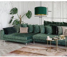 Lustră pe cablu Duolla ROLLER 1xE27/15W/230V d. 40 cm dark verde/auriu