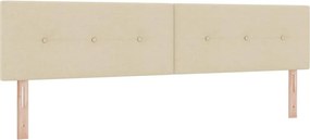 vidaXL Cap de pat cu înălțime ajustabilă Crem 200 cm țesătură