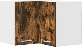 vidaXL Dulap suspendat Stejar afumat și alb 57 x 57 x 40 cm