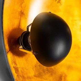 Lampadar de podea din metal negru cu auriu stil retro TIMO