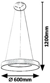 Lustra suspendata LED camera de zi, sufragerie, dormitor Carmella 5054 RX