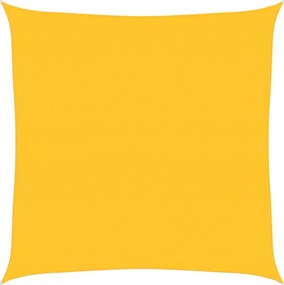 vidaXL Pânză parasolar, galben, pătrat, 7x7 m HDPE, 160 g/m²
