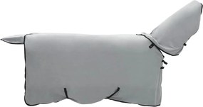 vidaXL Pătură pentru cai Gri deschis și roz complet Poliester