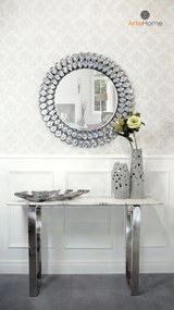 Consola Madera marble silver – H76 cm