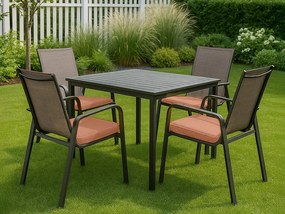 Perna de scaun pentru exterior VIREON 44x45 cm, maron-portocaliu