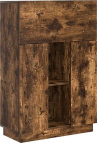 vidaXL Birou Stejar fumuriu 71.5 x 31.5 x 106.5 cm Lemn compozit