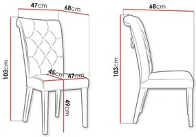 Scaun sufragerie Piewota (albastru + Alb) . 1103506