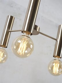 Lustra design minimalist cu 3 surse de lumina Cannes gold, S