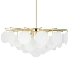 Lustra suspendata metal auriu si sticla SUONO 80