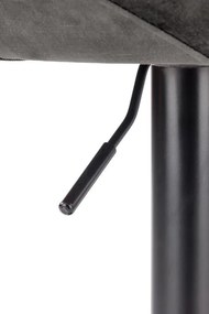 Scaun de bar H-103 velvet gri – H114 cm