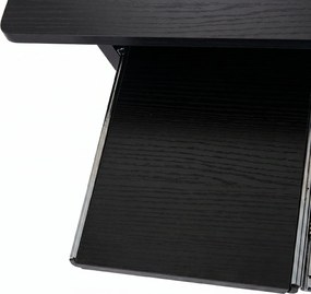 HOMCOM Birou pentru Calculator cu Raft pentru Unitate Centrală și Raft Detașabil pentru Tastatură, 80x45x75 cm, Negru | Aosom Romania