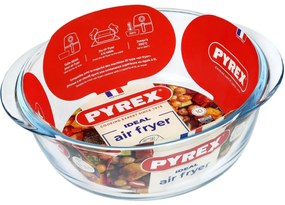 Pyrex Vas rotund pentru cuptor Air Fryer 1 l, 20 x18 x 7 cm, 1 l