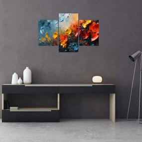 Tablou - Pictură abstractă de flori III. (90x60 cm)