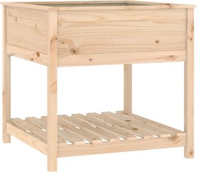 vidaXL Jardinieră cu raft, 82,5x82,5x81 cm, lemn masiv de pin