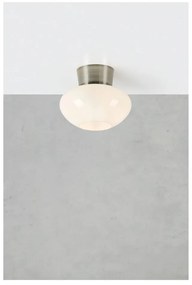 Plafonieră albă-argintie cu abajur din sticlă Malaga – Markslöjd