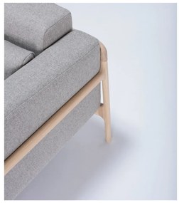 Fotoliu din lemn de stejar Gazzda Fawn, gri