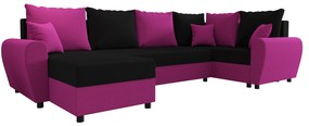 Colțar în formă de U Fleur Long (Violet + Negru) (D). 1057082