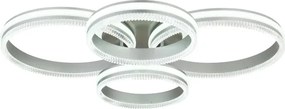 Globo 67377-90 - Plafonieră LED dimerizabilă FRANCINE LED/90W/230V argintie + telecomandă