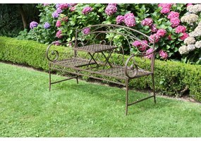 Bancă de grădină maro din metal Saket – Garden Pleasure