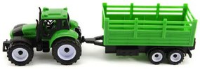 Tractor cu remorca din plastic 28cm asst 2 culori in cutie