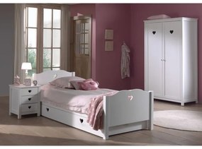 Set Mobilier Copii AMORI, 3 Piese, Alb, Stil Romantic – Vipack