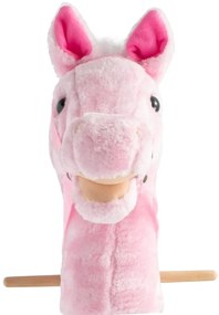 Baby Mix Hobby Horse cu sunet și roți Rosie roz,95 x 23 x 23 cm