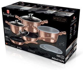 Set oale marmorate 13 piese Rose Gold Berlinger Haus BH 7029