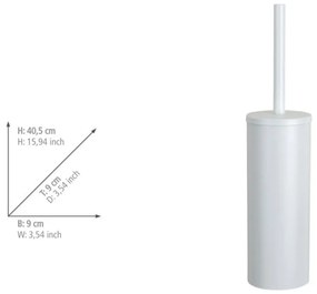 Perie de WC albă din oțel inoxidabil Orea – Wenko