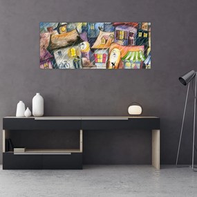 Tablou - Oraș western (120x50 cm)