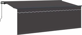 vidaXL Cortina Retractabilă Manual Antracit 350 x 200 cm