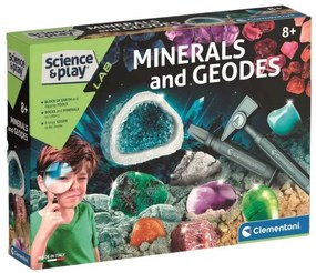 Colorat Science Set științific cu minerale și geode Clementoni