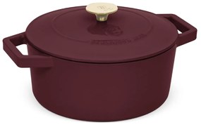Oală din fontă emailată cu capac 24 cm, 4.35L – Berlinger Haus Leonardo Collection BH 6542, ideală pentru cuptor, friptură sau pâine